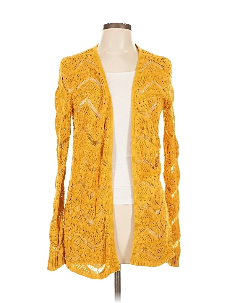 Pre-owned Versona Cardigan Sweater In Yellow