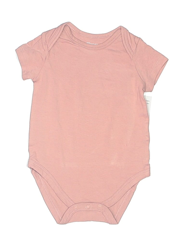 Pre-owned Hanes Babies' Short Sleeve Onesie In Pink