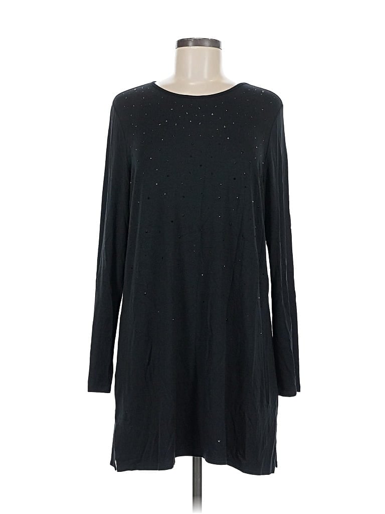 Pre-owned Jjill Casual Dress In Black