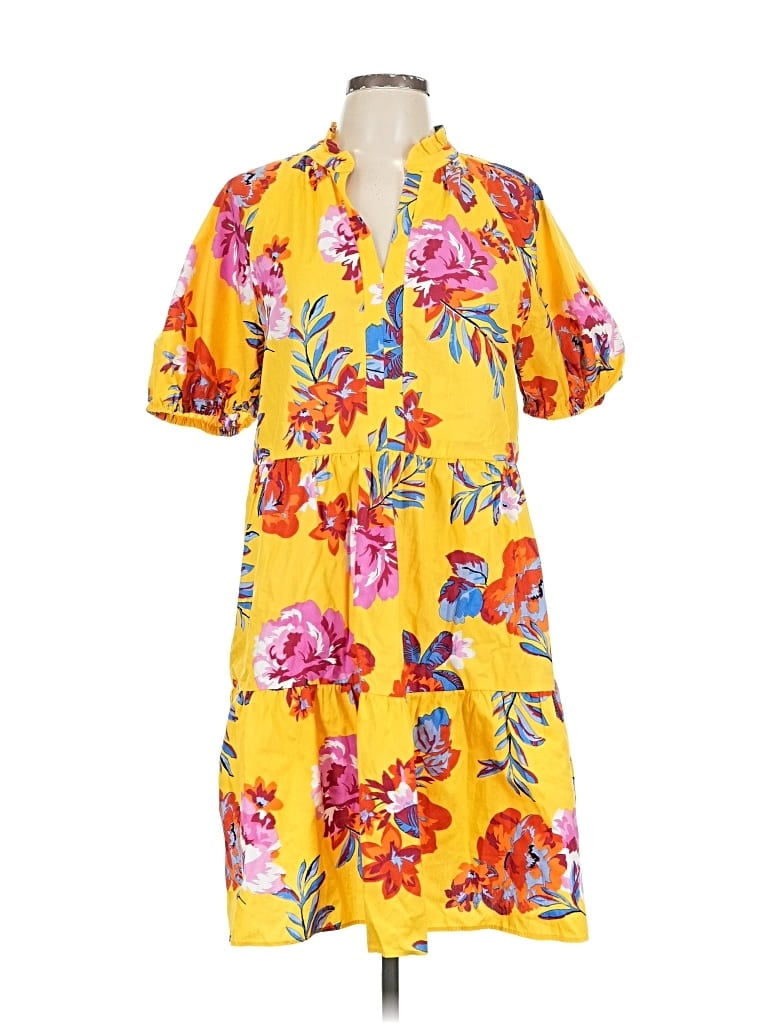 Pre-owned Msk Casual Dress In Yellow
