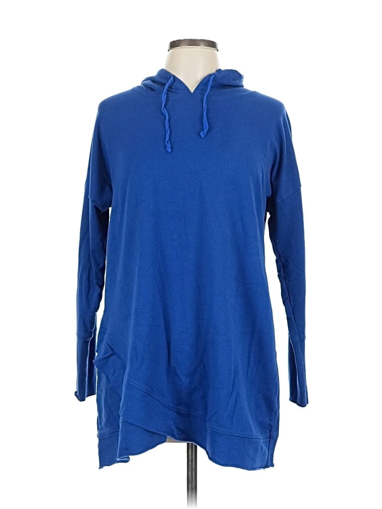 Pre-owned Soft Surroundings Pullover Hoodie In Blue