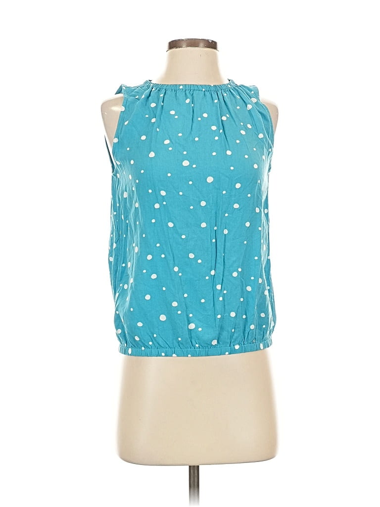 Pre-owned Ann Taylor Loft Outlet Sleeveless Blouse In Blue