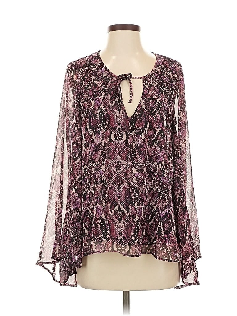Pre-owned Show Me Your Mumu Long Sleeve Blouse In Purple