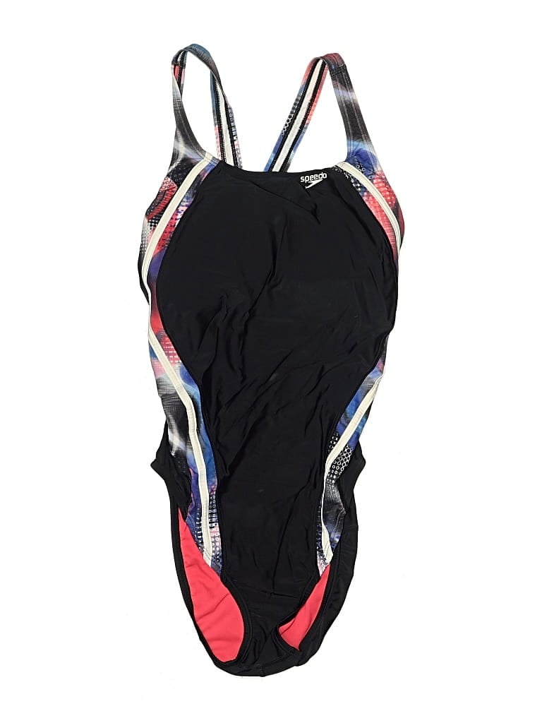 Pre-owned Speedo One Piece Swimsuit In Black