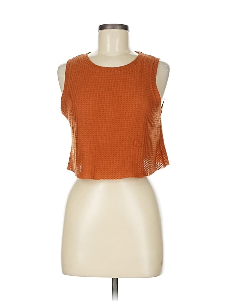 Pre-owned Unbranded Sleeveless T-shirt In Orange