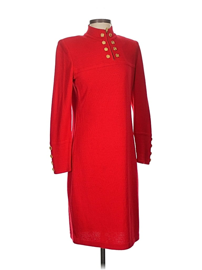 Pre-owned St. John Collection By Marie Gray Casual Dress In Red
