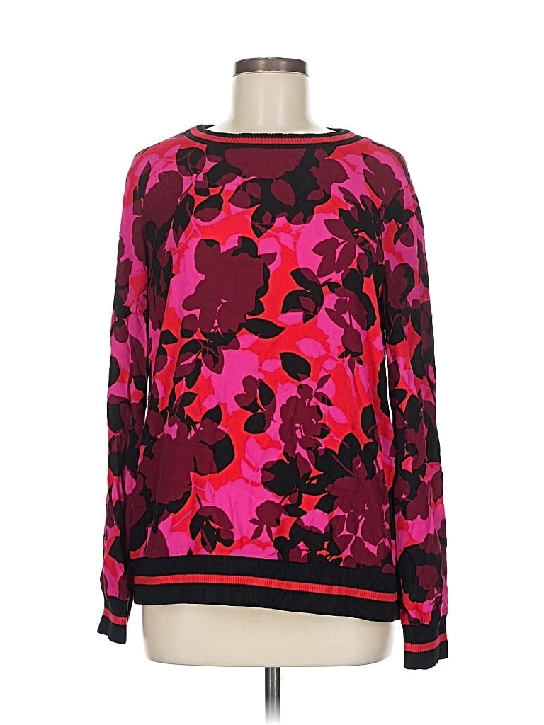 Pre-owned Michael Michael Kors Long Sleeve Top Pink Boatneck Tops