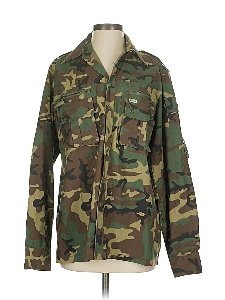 Pre-owned Assorted Brands Long Sleeve Blouse In Green