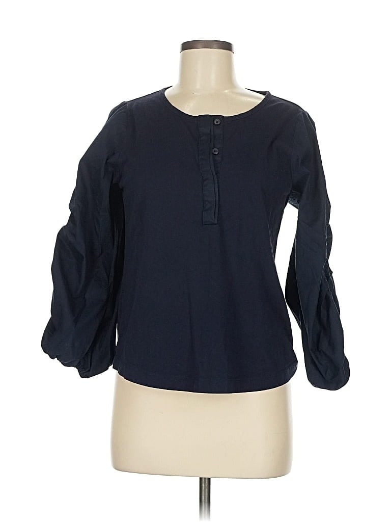Pre-owned Chico's 3/4 Sleeve Blouse In Blue