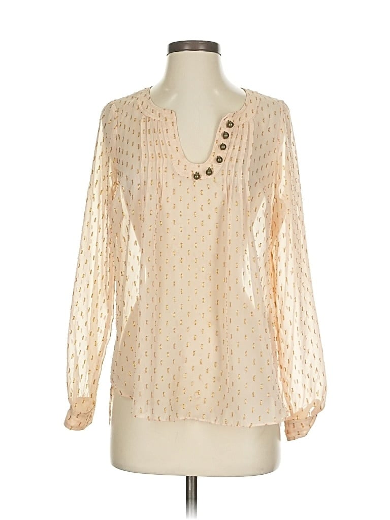 Pre-owned Tracy Reese Long Sleeve Blouse In White