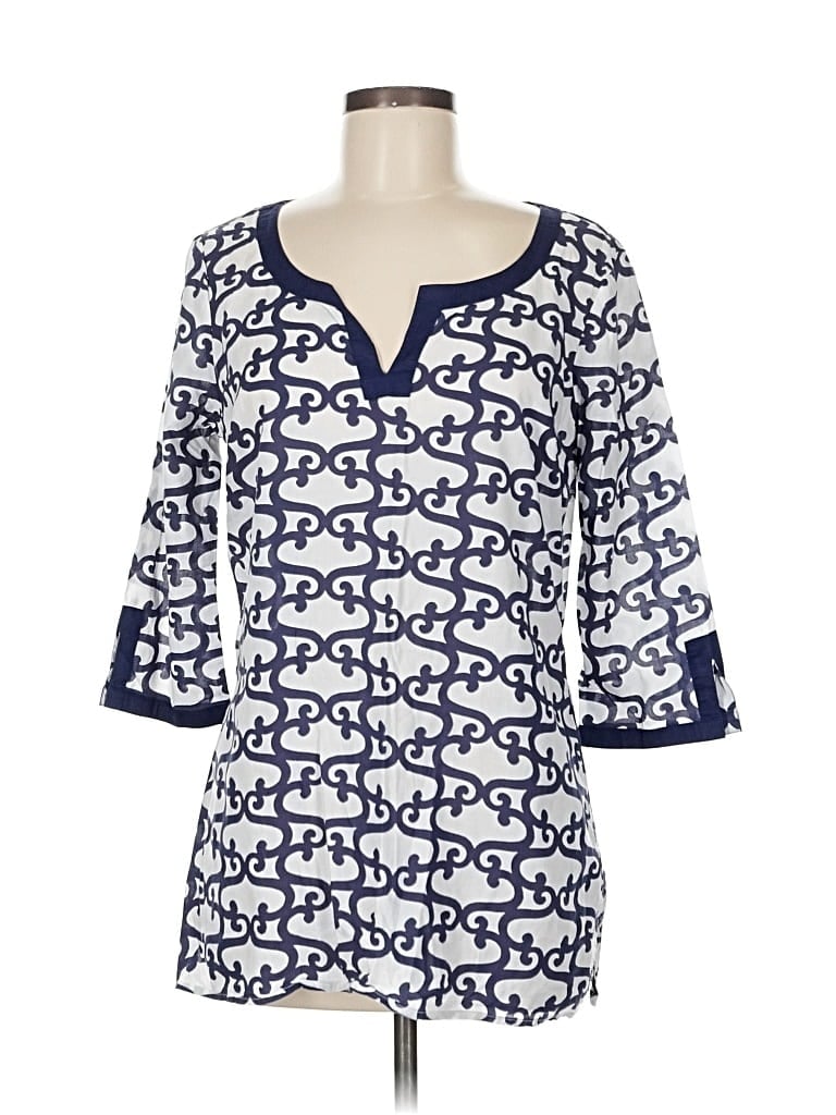 Pre-owned Old Navy 3/4 Sleeve Blouse In Blue