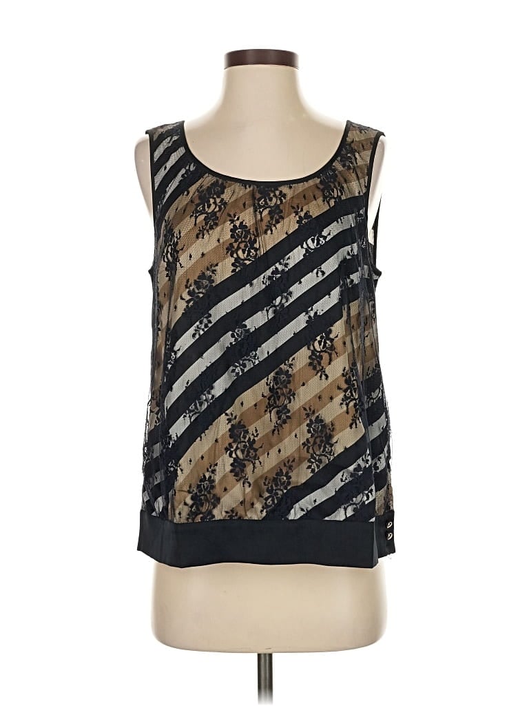 Pre-owned Ann Taylor Sleeveless Blouse In Black