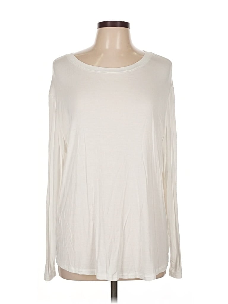 Pre-owned Gap Long Sleeve T-shirt In White