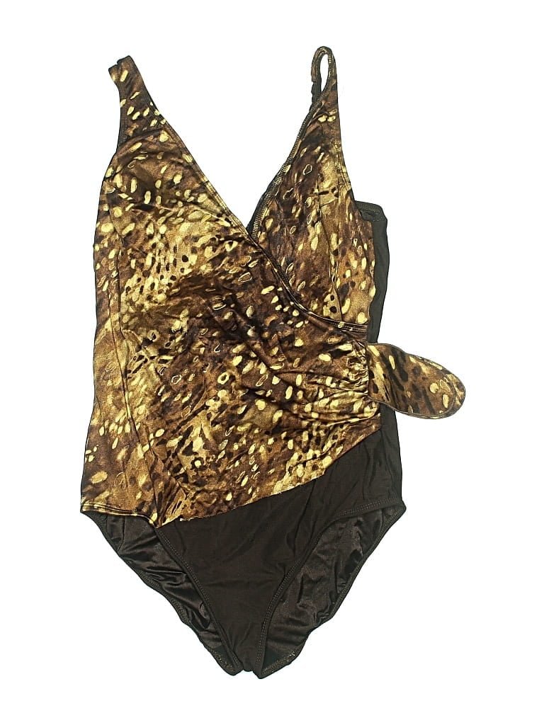 Pre-owned Longitude One Piece Swimsuit In Brown
