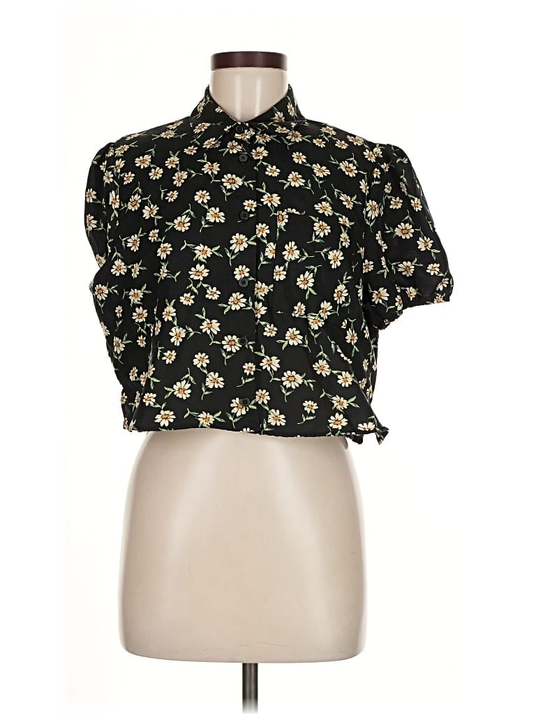 Primark Short Sleeve Blouse In Black
