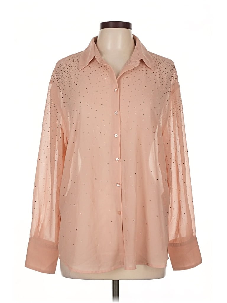 Pre-owned Rachel Zoe Tjx Long Sleeve Blouse In Pink