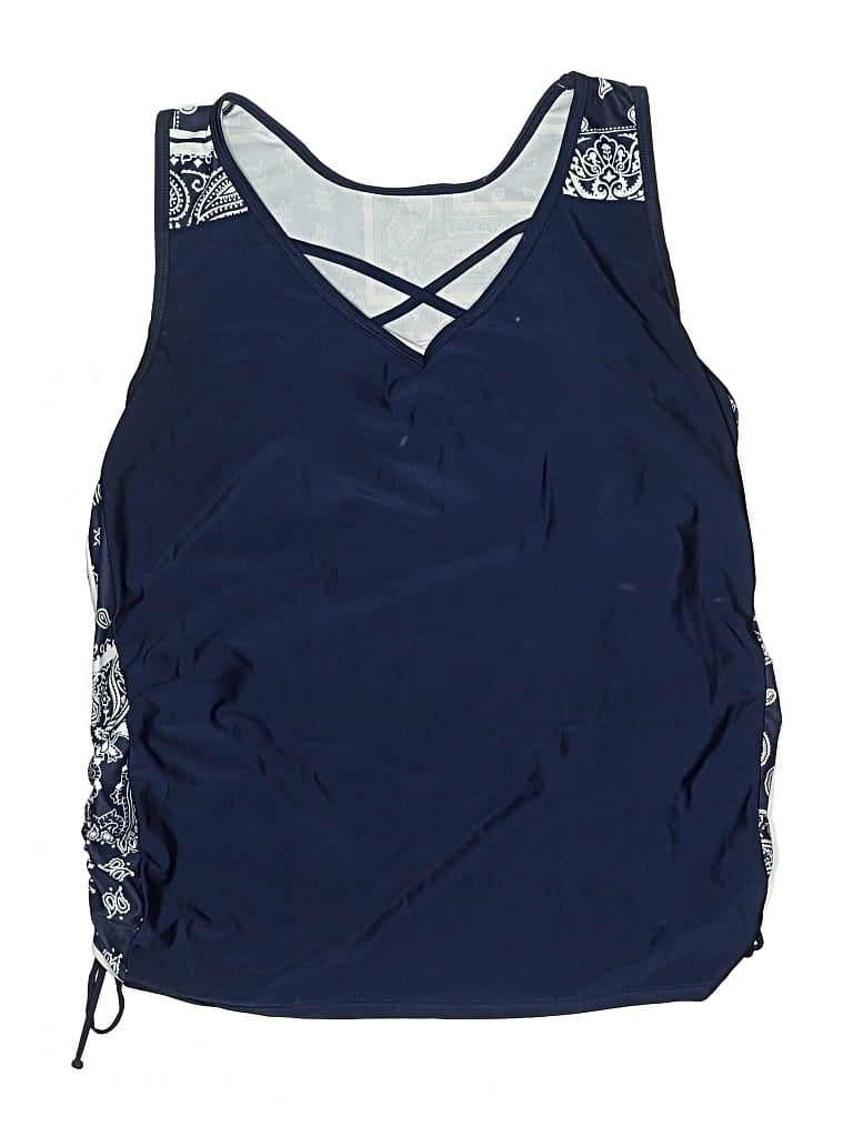 Pre-owned Unbranded Swimsuit Top Blue Swimwear