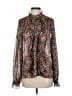 Buddy Love Floral Brown Long Sleeve Blouse Size S - photo 1