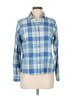 Assorted Brands 100% Cotton Checkered-gingham Blue Long Sleeve Button-Down Shirt Size M - photo 1
