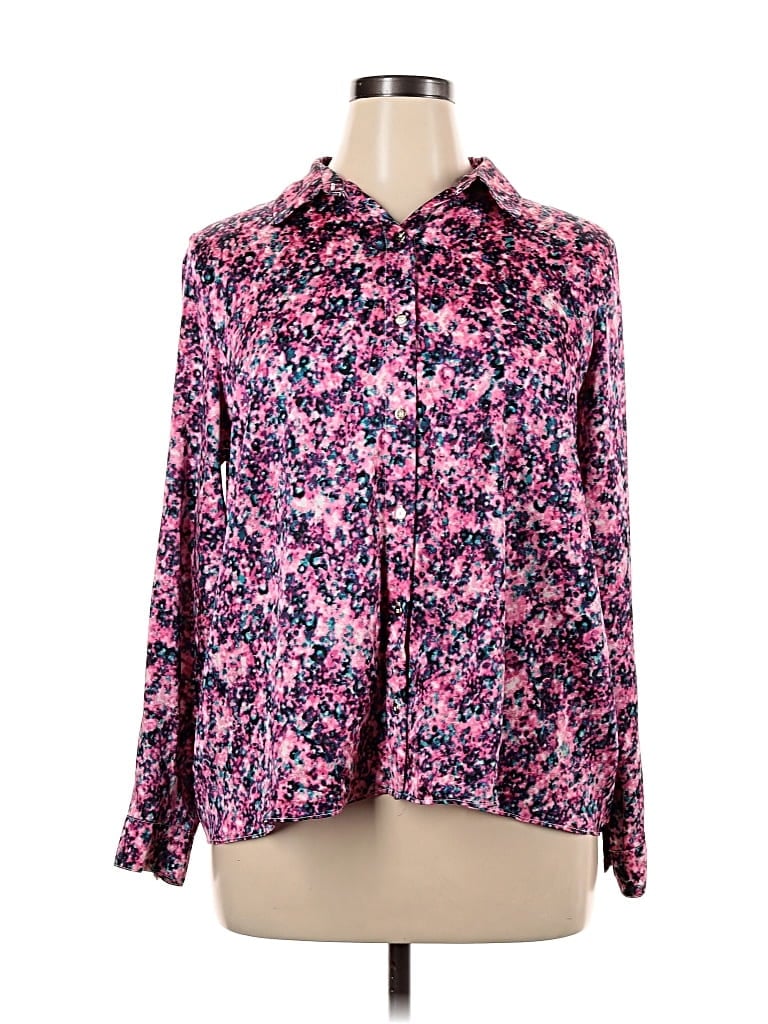Pre-owned Bold Elements Long Sleeve Blouse In Pink