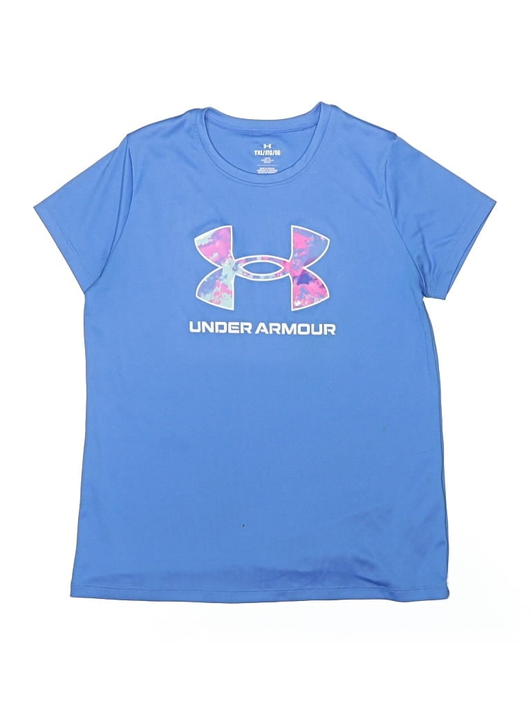 Pre-owned Under Armour Kids' Short Sleeve T-shirt In Blue