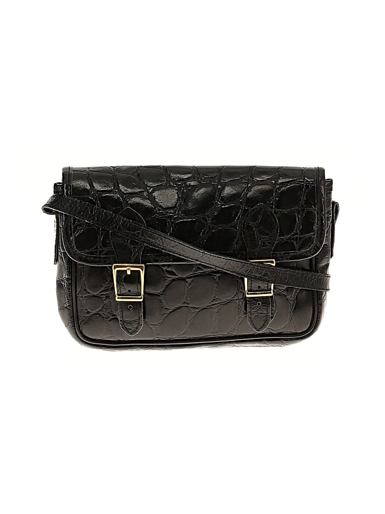 Pre-owned Unbranded Leather Crossbody Bag In Black