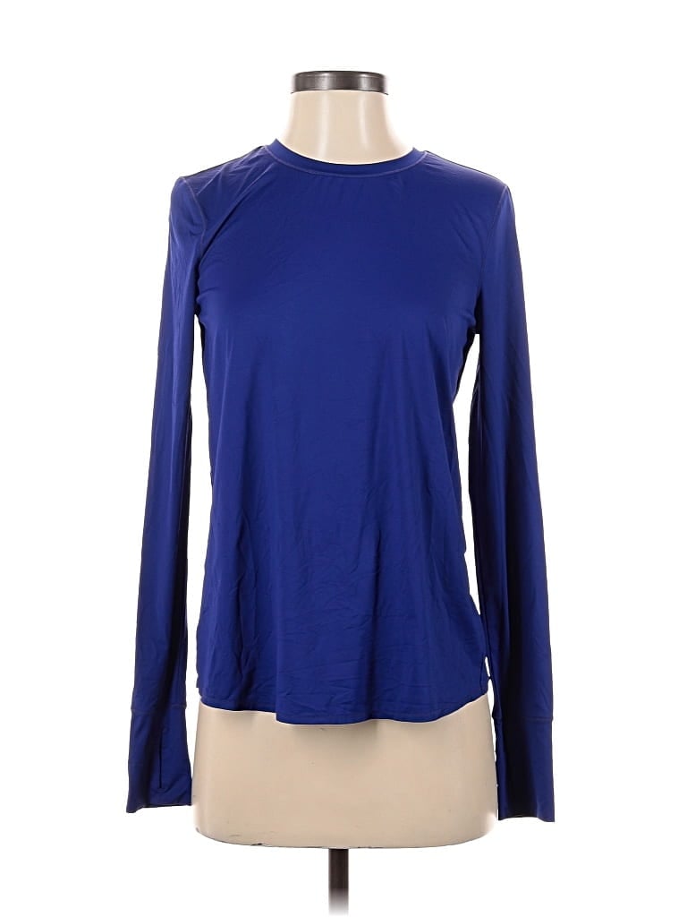 Pre-owned Athleta Long Sleeve T-shirt In Blue