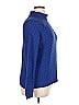 Coldwater Creek Chevron-herringbone Blue Turtleneck Sweater Size 1 - photo 4