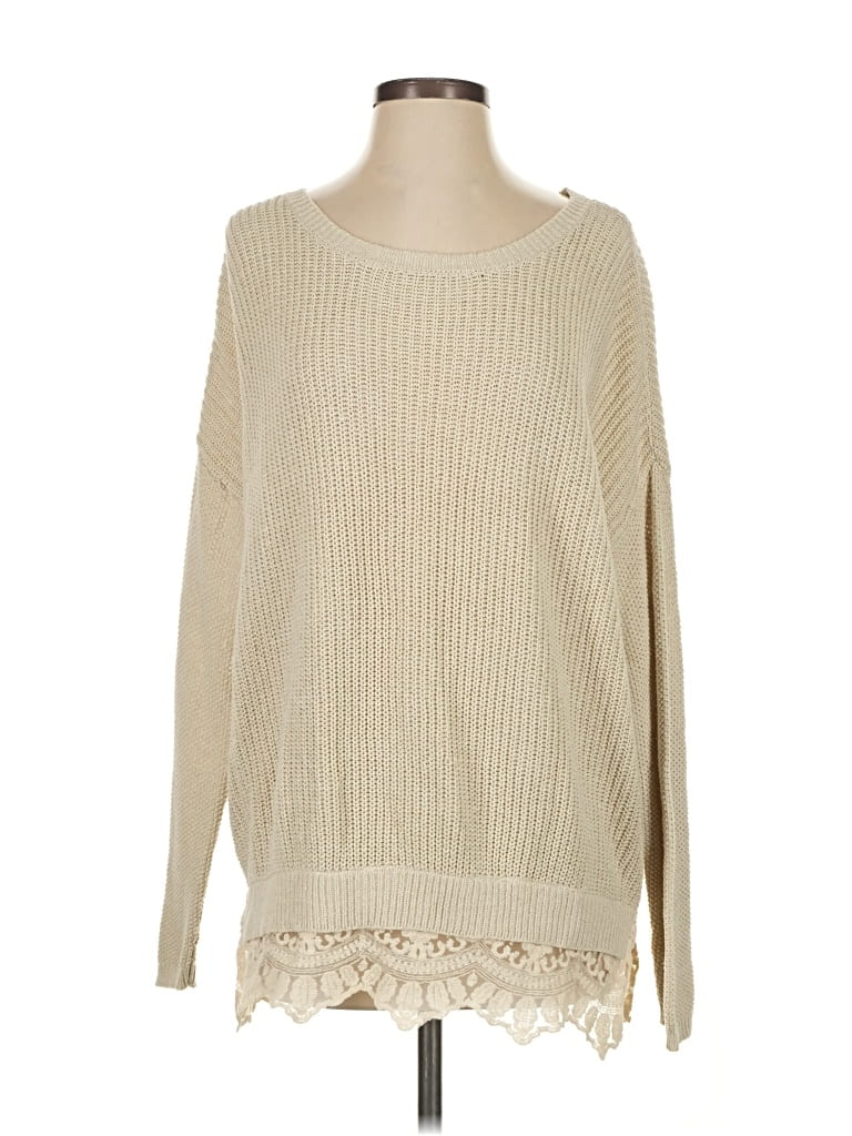 Pre-owned Pins And Needles Pullover Sweater In White