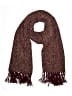 La Fiorentina 100% Polyester Tweed Burgundy Scarf One size - photo 1
