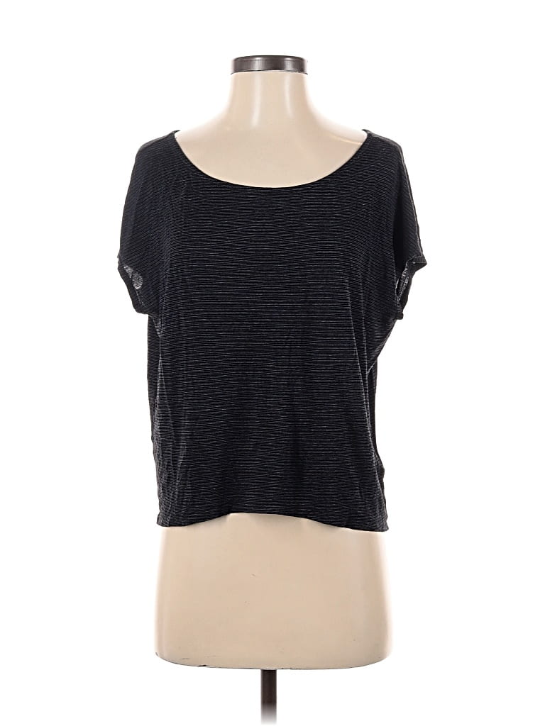 Pre-owned Ella Moss Short Sleeve T-shirt In Black