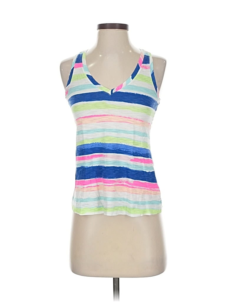 Pre-owned Lilly Pulitzer Tank Top Blue Halter Neckline Tops