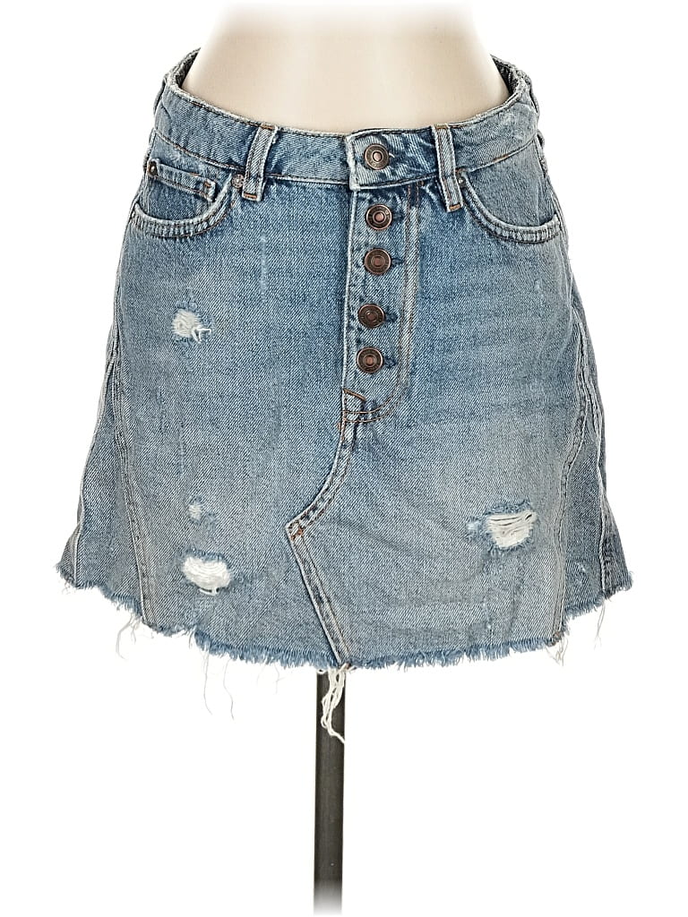 Pre-owned We The Free Denim Skirt In Blue