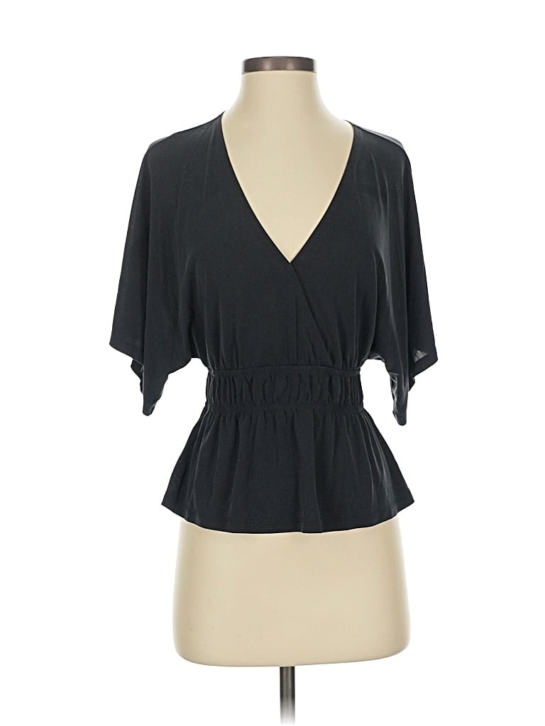 Pre-owned Lucky Brand Short Sleeve Blouse In Gray