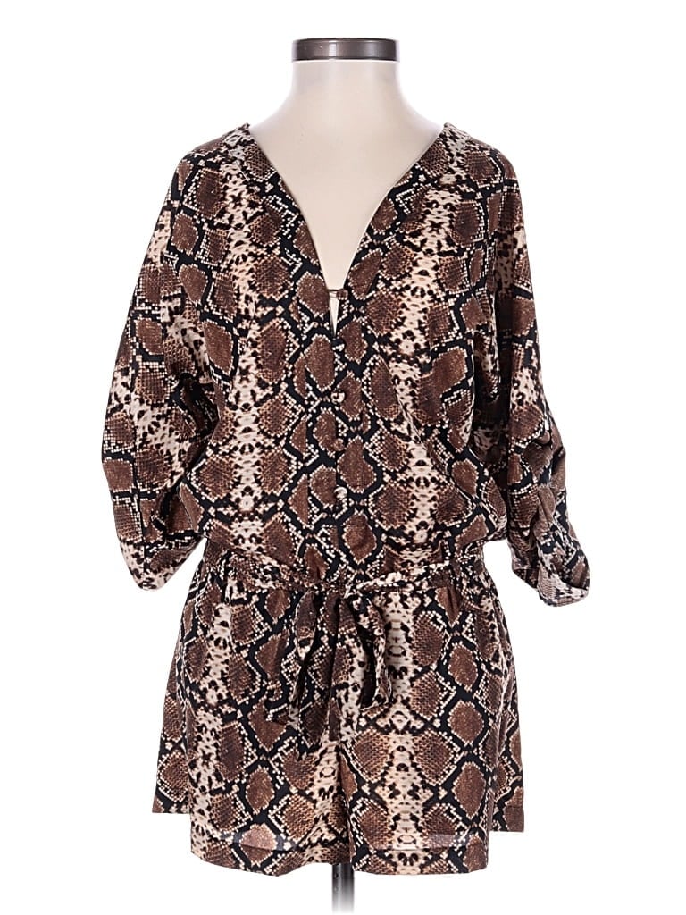 Pre-owned Bcbgmaxazria Romper In Brown