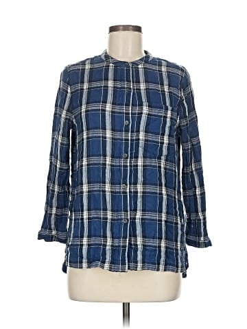 CALVIN KLEIN JEANS 3/4 Sleeve Button-Down Shirt (view 1)
