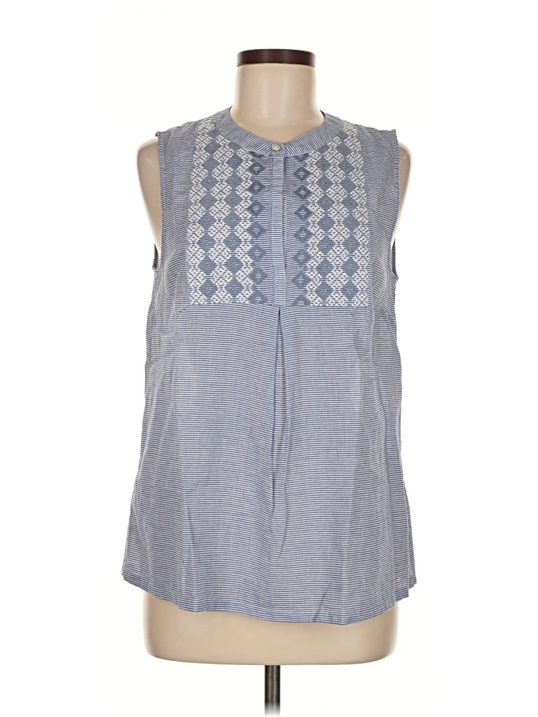 Pre-owned Tommy Bahama Sleeveless Blouse In Blue