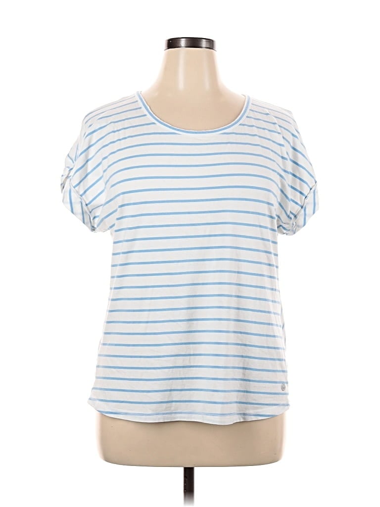 Pre-owned T By Talbots Short Sleeve T-shirt In Blue