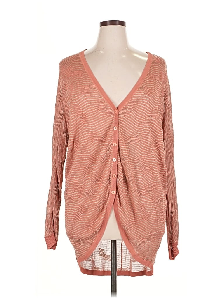 Pre-owned H By Halston Long Sleeve Blouse In Orange