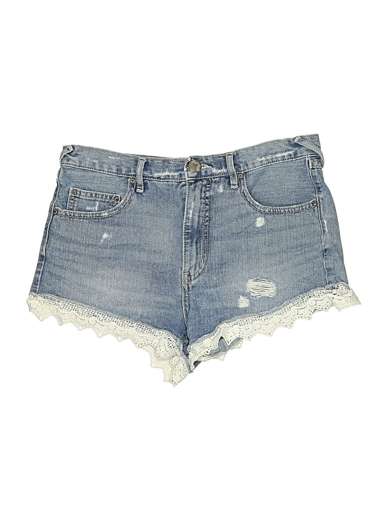 Pre-owned Free People Denim Shorts In Blue