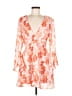 Hutch 100% Polyester Print Orange Cocktail Dress Size 6 (petite) - photo 1