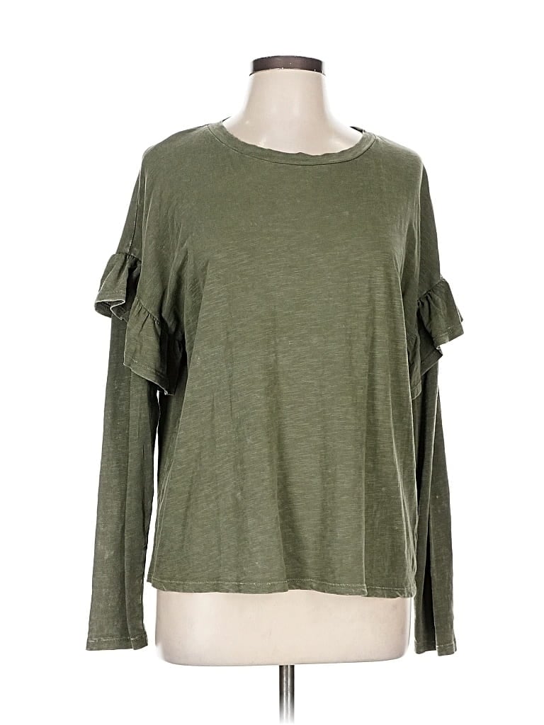 Pre-owned Universal Thread 3/4 Sleeve T-shirt In Green