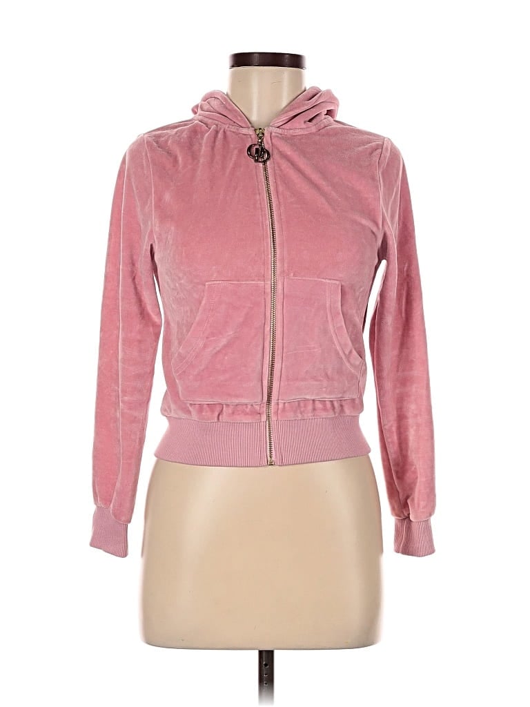Pre-owned Assorted Brands Zip Up Hoodie In Pink