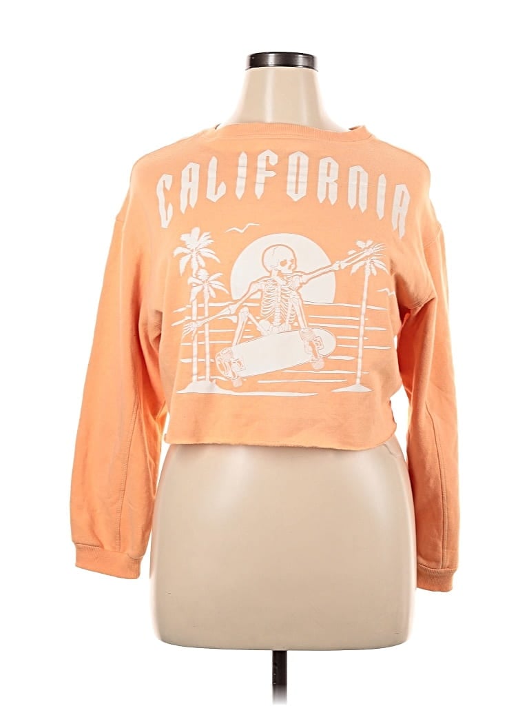 Pre-owned Assorted Brands Long Sleeve T-shirt In Orange