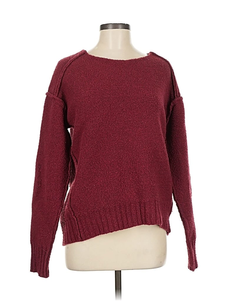Pre-owned We The Free Pullover Sweater In Burgundy