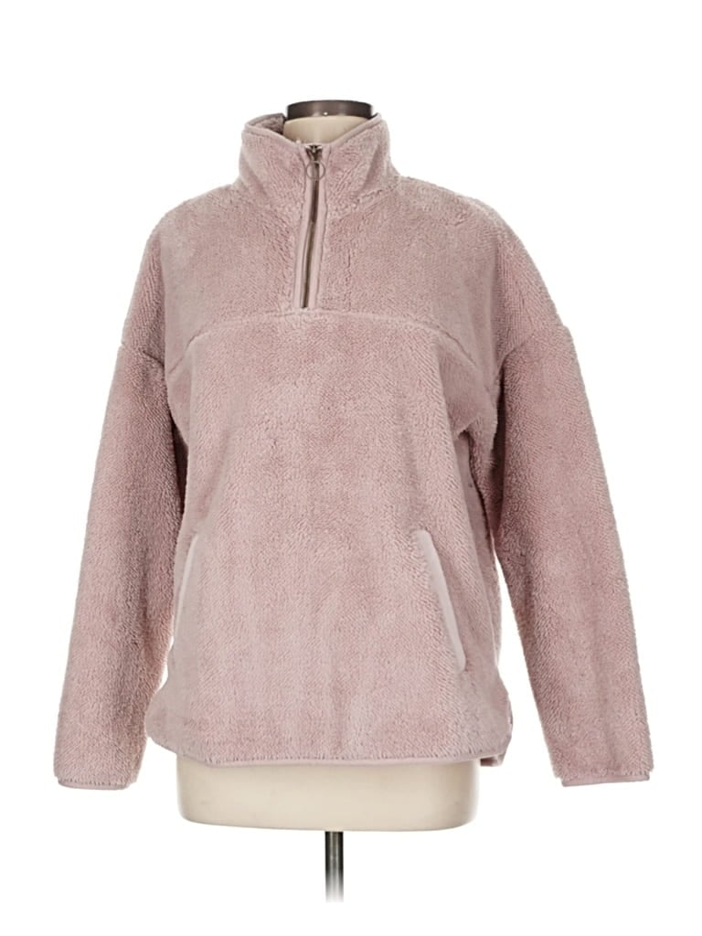 Pre-owned Time And Tru Fleece Jacket In Pink