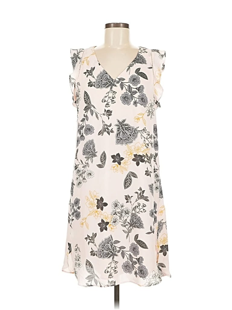 Pre-owned Ann Taylor Loft Casual Dress In White