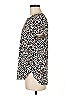 Ann Taylor 100% Polyester Animal Print Black Short Sleeve Blouse Size M - photo 5