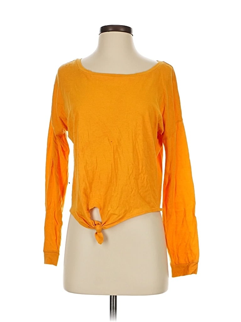 Pre-owned Charlotte Russe Long Sleeve T-shirt In Orange