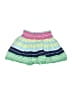 Justice 100% Cotton Stripes Green Teal Skirt Size 12 - photo 1